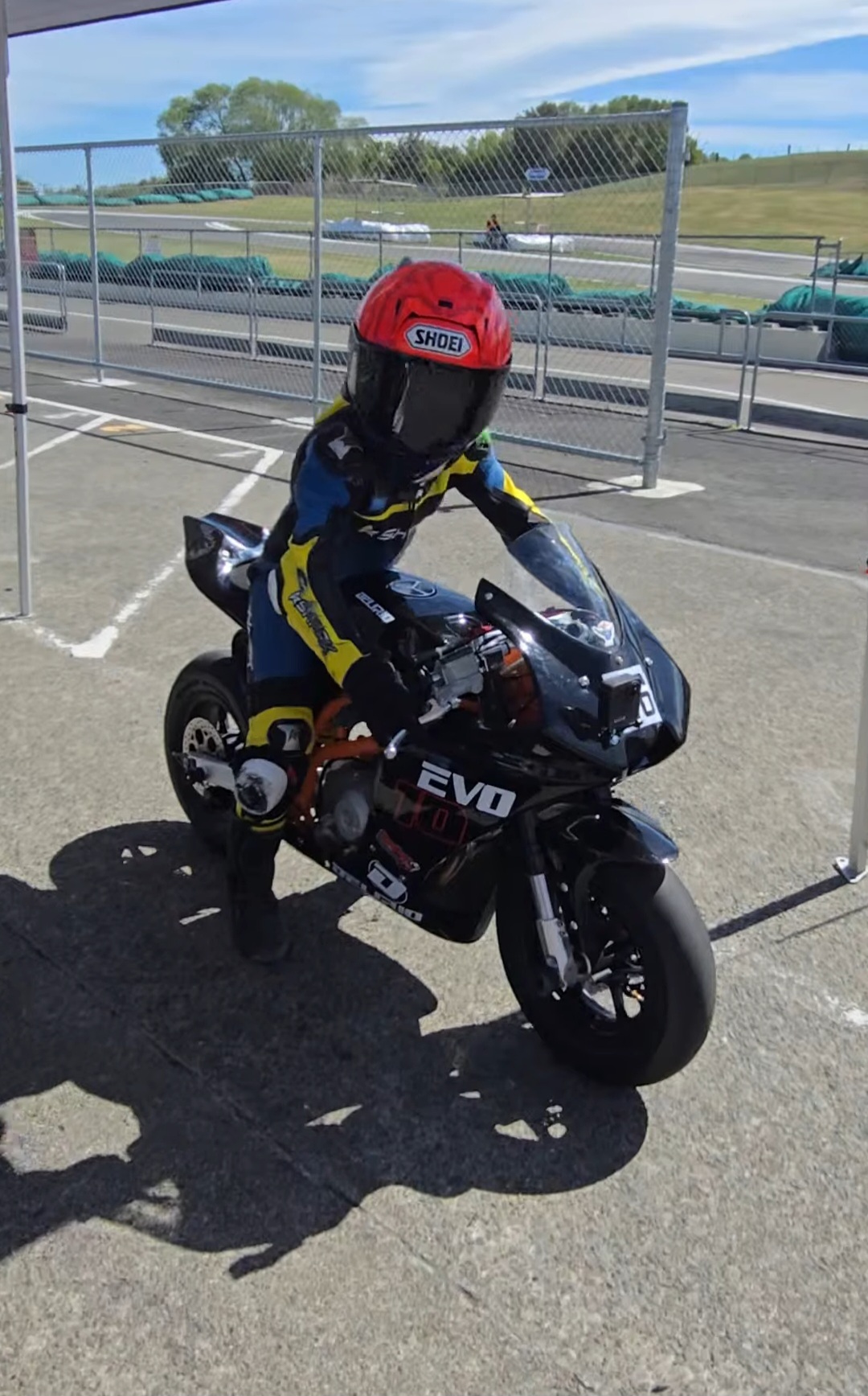 James in the pit lane at Hawkes Bay